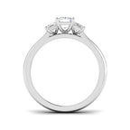 9ct White Gold Emerald Cut Lab Grown Diamond Ring 2