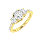 9ct Yellow Gold Oval Lab Grown Diamond Ring 1