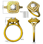 18ct Yellow Gold Round Lab Grown Diamond Ring 3