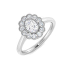 9ct White Gold Oval Diamond Ring 1