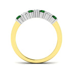 9ct Two Tone Round Emerald and Diamond Ring 2