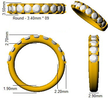 Platinum Round Lab Grown Diamond Ring 2