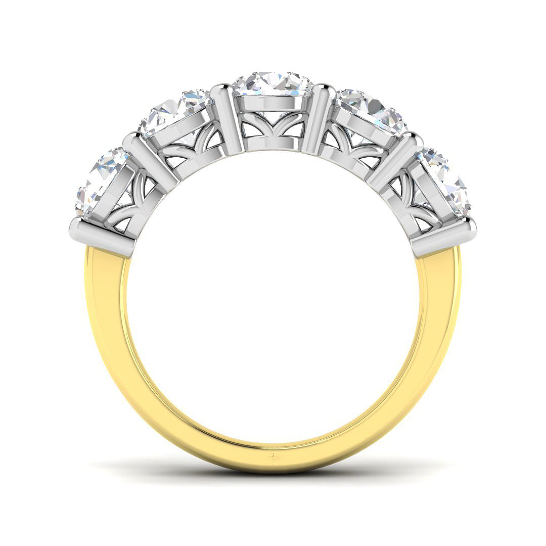 9ct Yellow Gold Round Lab Grown Diamond Ring 2
