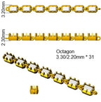 9ct Yellow Gold Emerald Cut Lab Grown Diamond Bracelet 2