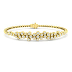 9ct Yellow Gold Round Lab Grown Diamond Bracelet 1