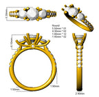 Platinum Round Lab Grown Diamond Ring 3