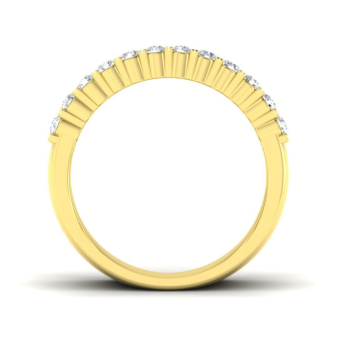 9ct Yellow Gold Round Lab Grown Diamond Ring 2