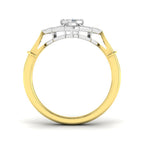 9ct Two Tone Round Lab Grown Diamond Ring 2
