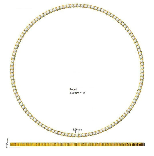 9ct White Gold Round Lab Grown Diamond Necklace 2