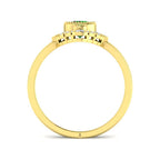 9ct Yellow Gold Round Emerald and Diamond Ring 2