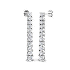 9ct White Gold Round Lab Grown Diamond Earrings 1