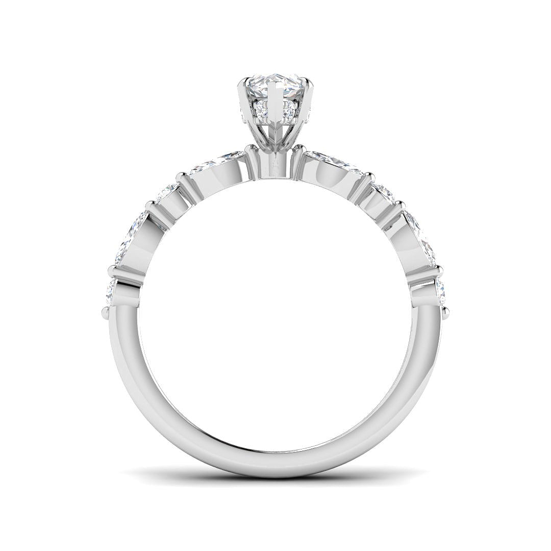 Platinum Marquise Lab Grown Diamond Ring 2