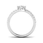 9ct White Gold Pear Lab Grown Diamond Ring 2