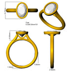 9ct Yellow Gold Oval Lab Grown Diamond Ring 3