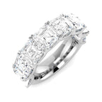 9ct White Gold Asscher Cut Lab Grown Diamond Ring 1