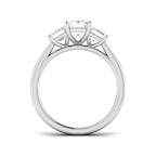 Platinum Emerald Cut Lab Grown Diamond Ring 2