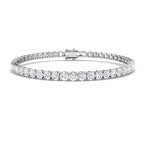 9ct White Gold Round Lab Grown Diamond Bracelet 1