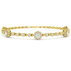 9ct Yellow Gold Round Lab Grown Diamond Bracelet 1