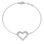 9ct White Gold Round Lab Grown Diamond Bracelet 1