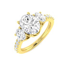 9ct Yellow Gold Oval Lab Grown Diamond Ring 1