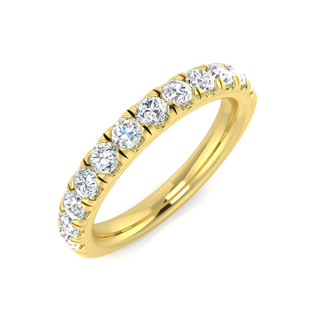 18ct Yellow Gold Round Lab Grown Diamond Ring 1