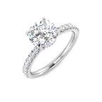 9ct White Gold Round Lab Grown Diamond Ring 1