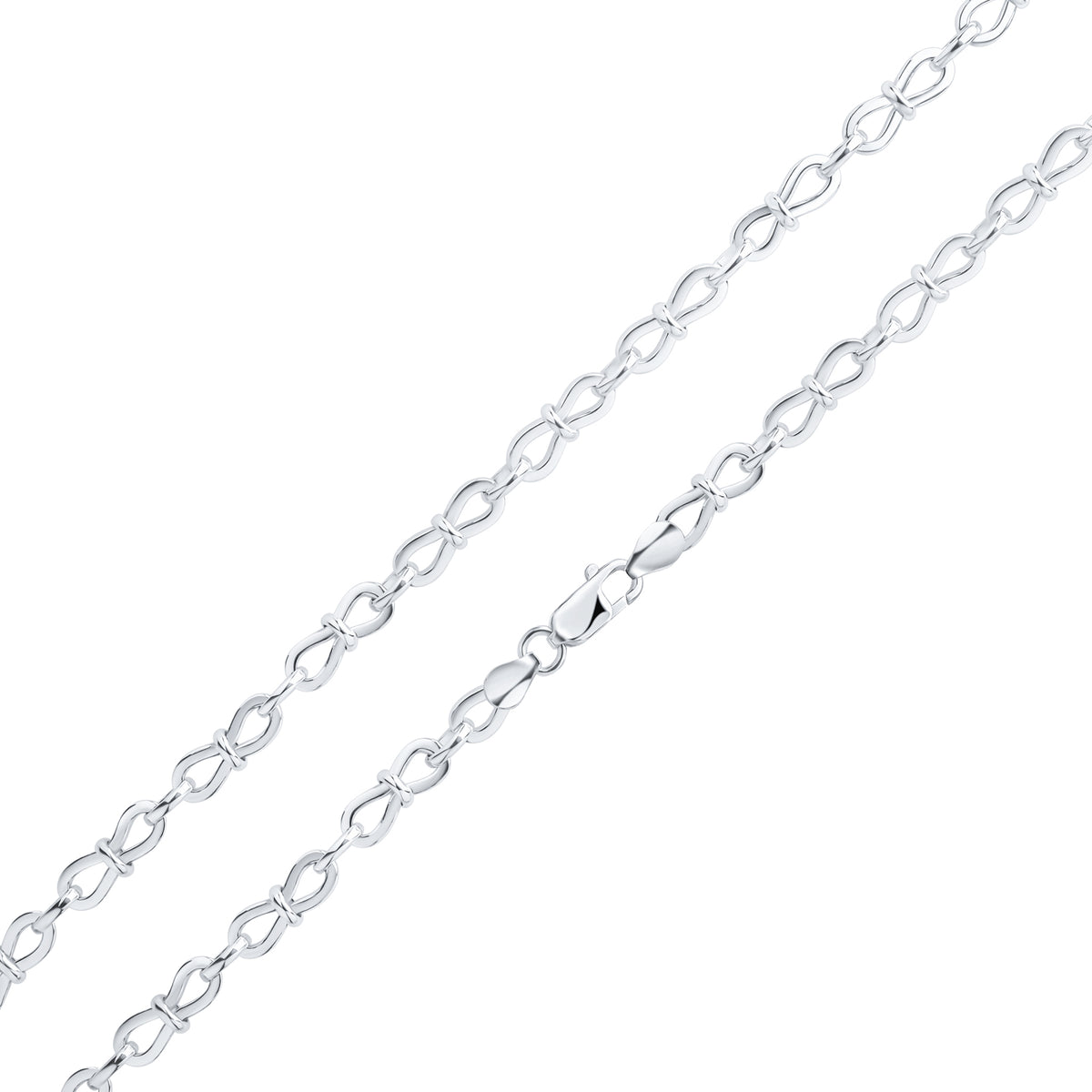 Silver 6mm Pinched Infinity 1