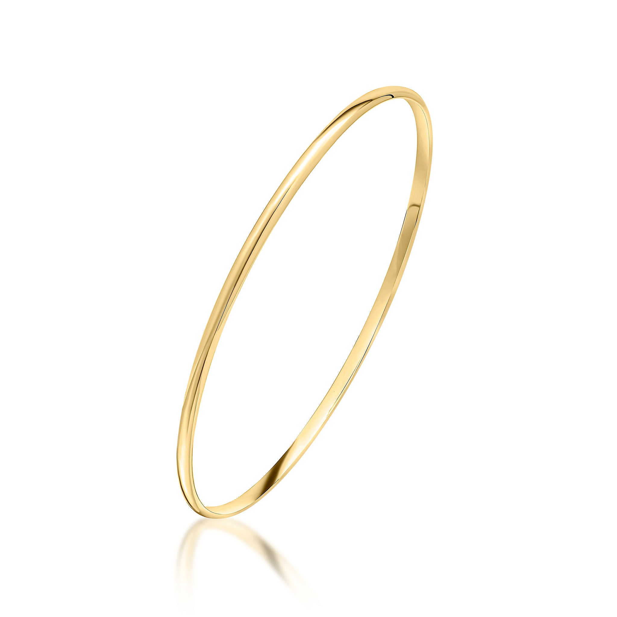 9ct Yellow Gold 2.5mm D-Sh Oval Slave