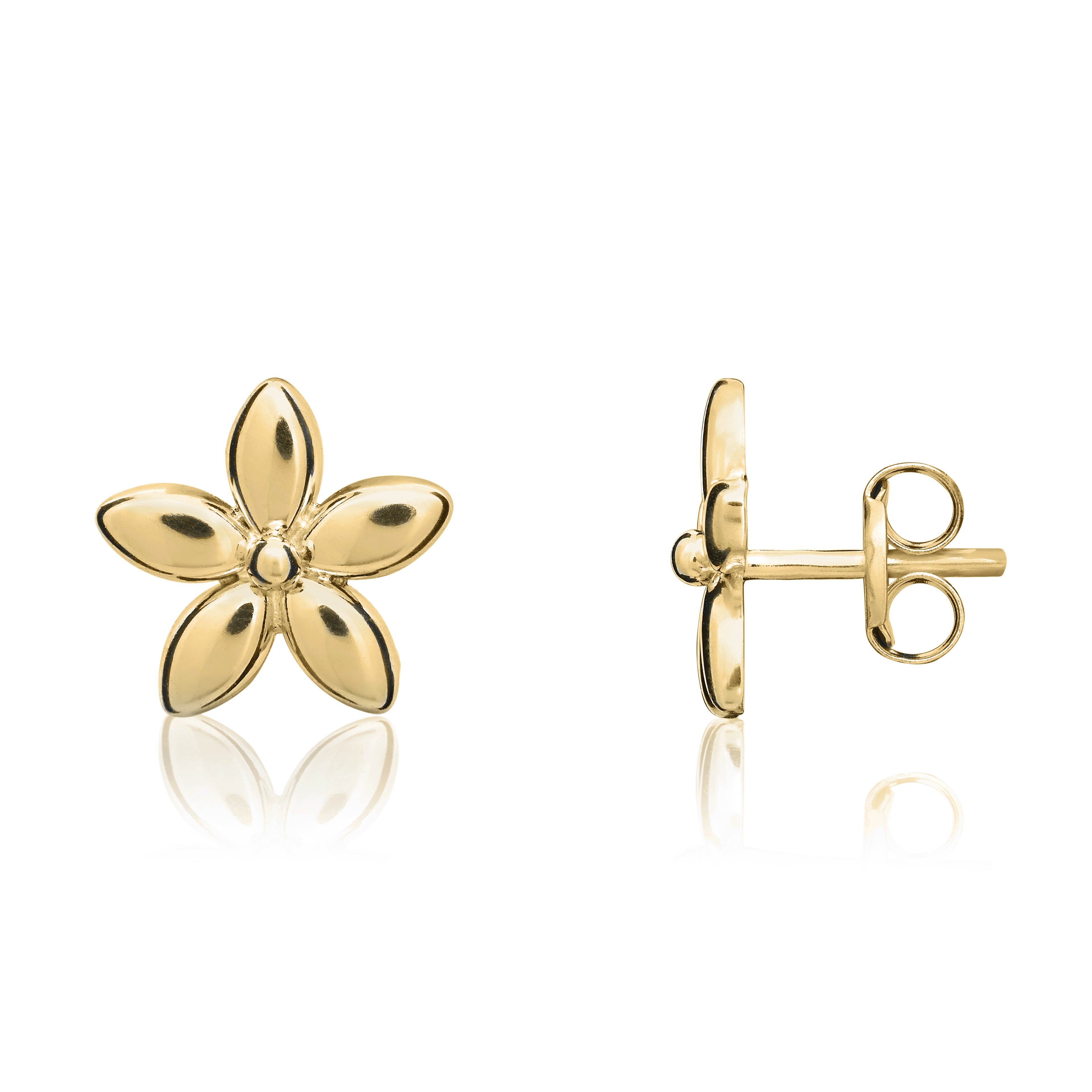 9ct Yellow Gold Daisy Stud Earrings