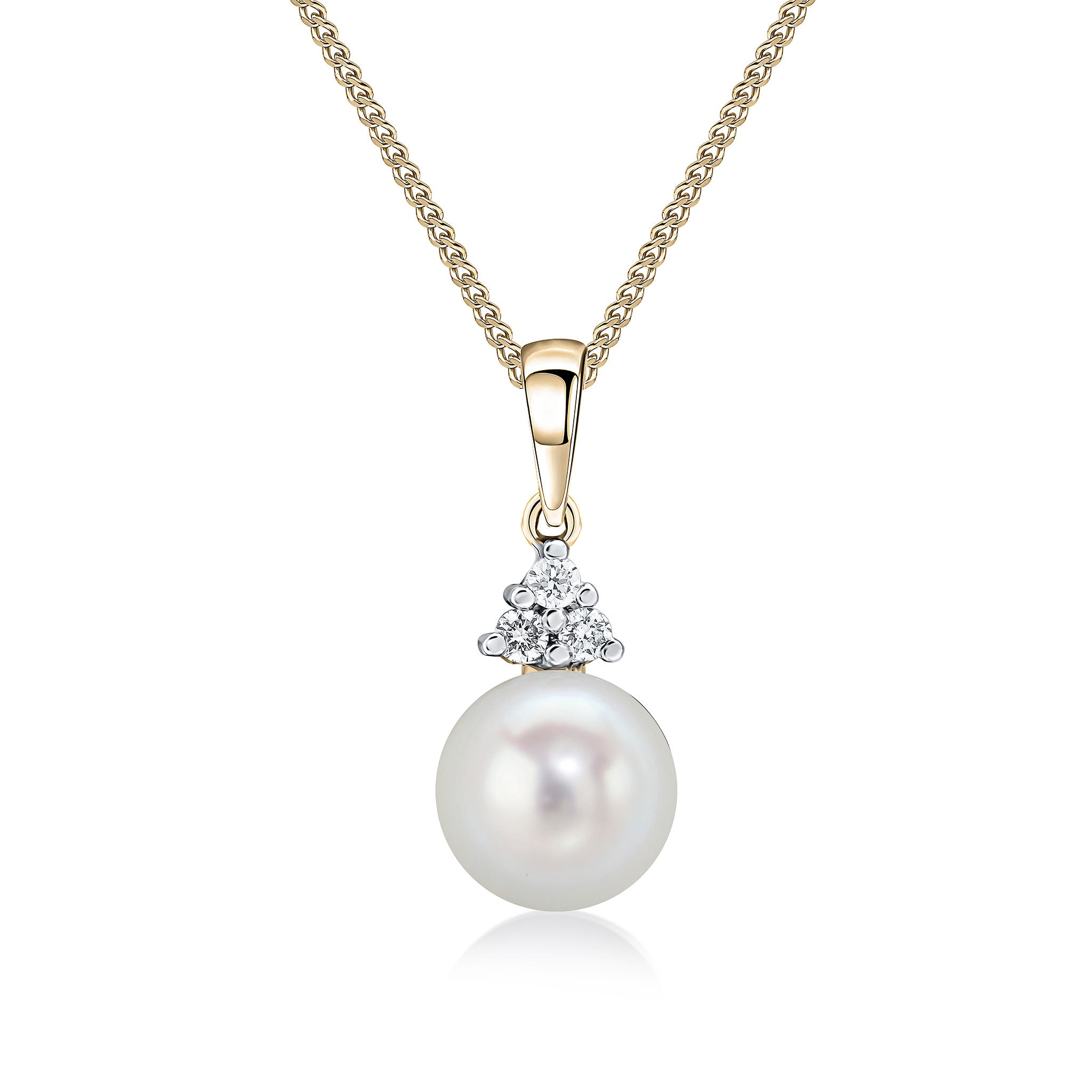 18yg Pearl & Diamond Tref Pend