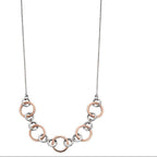 Beginnings Silver and Rose Gold Multi Link Necklace