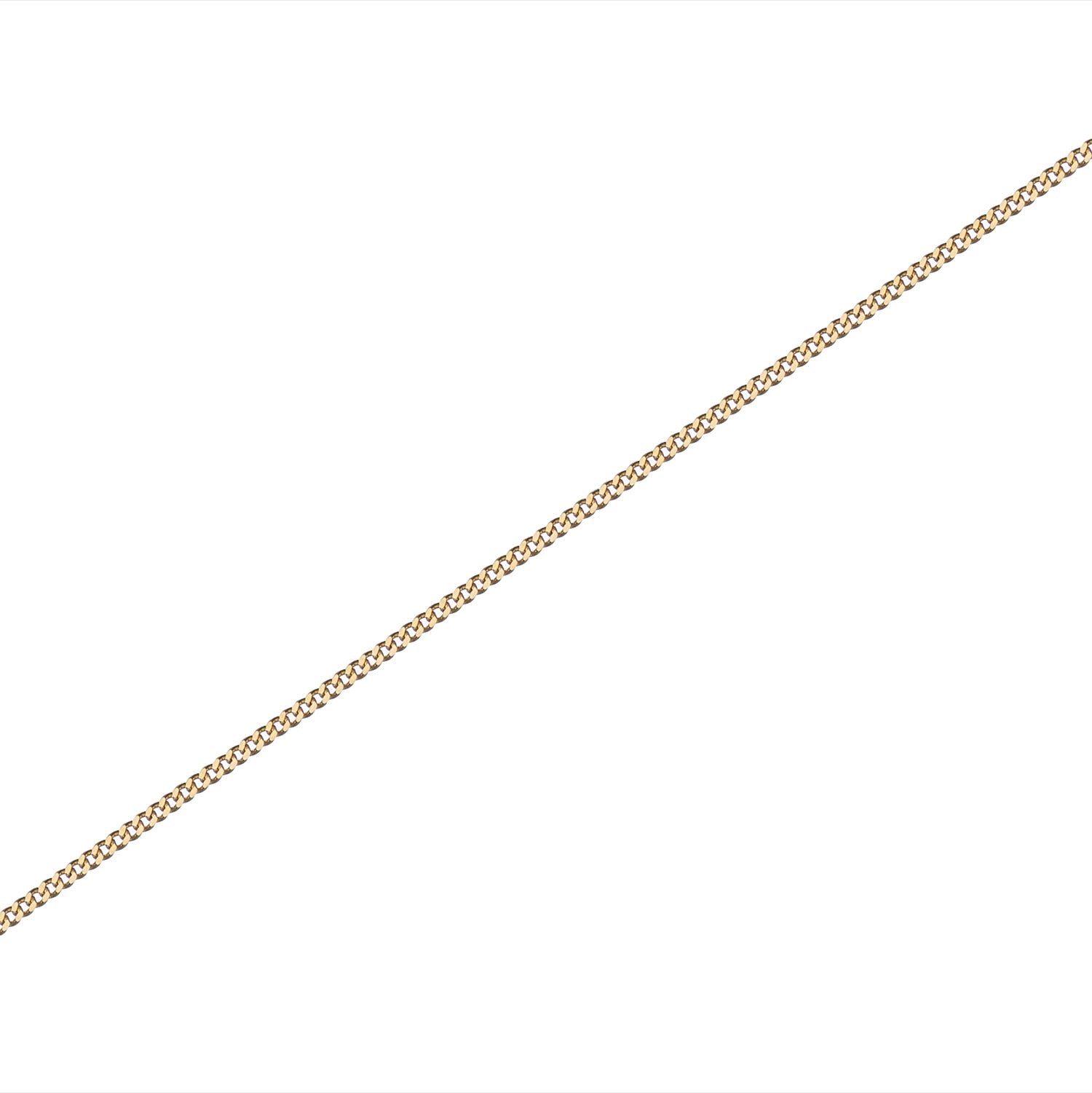 9ct Yellow Gold Diamond Cut Curb 1.15mm 18