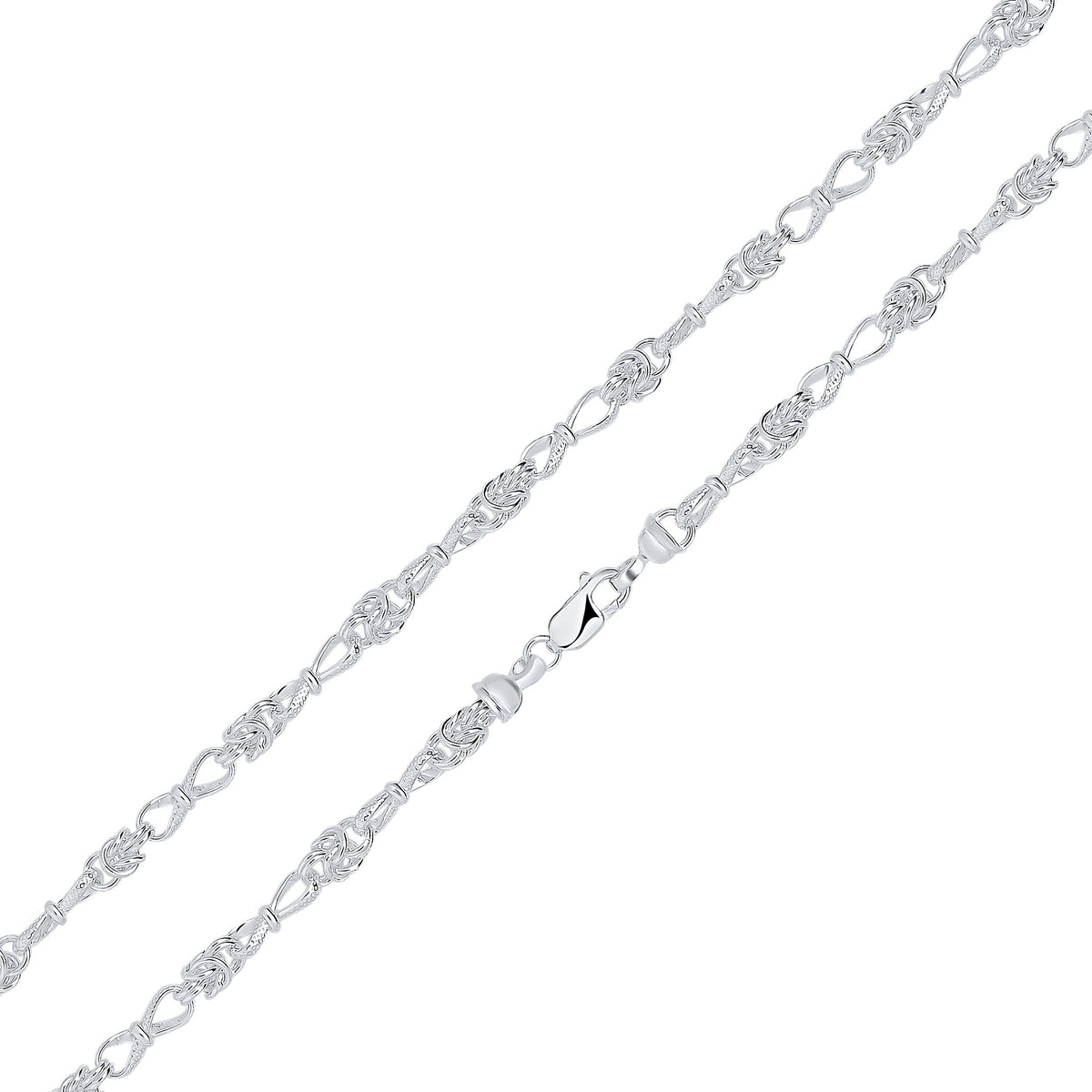 Silver 5.3mm Byzantine Twist 1