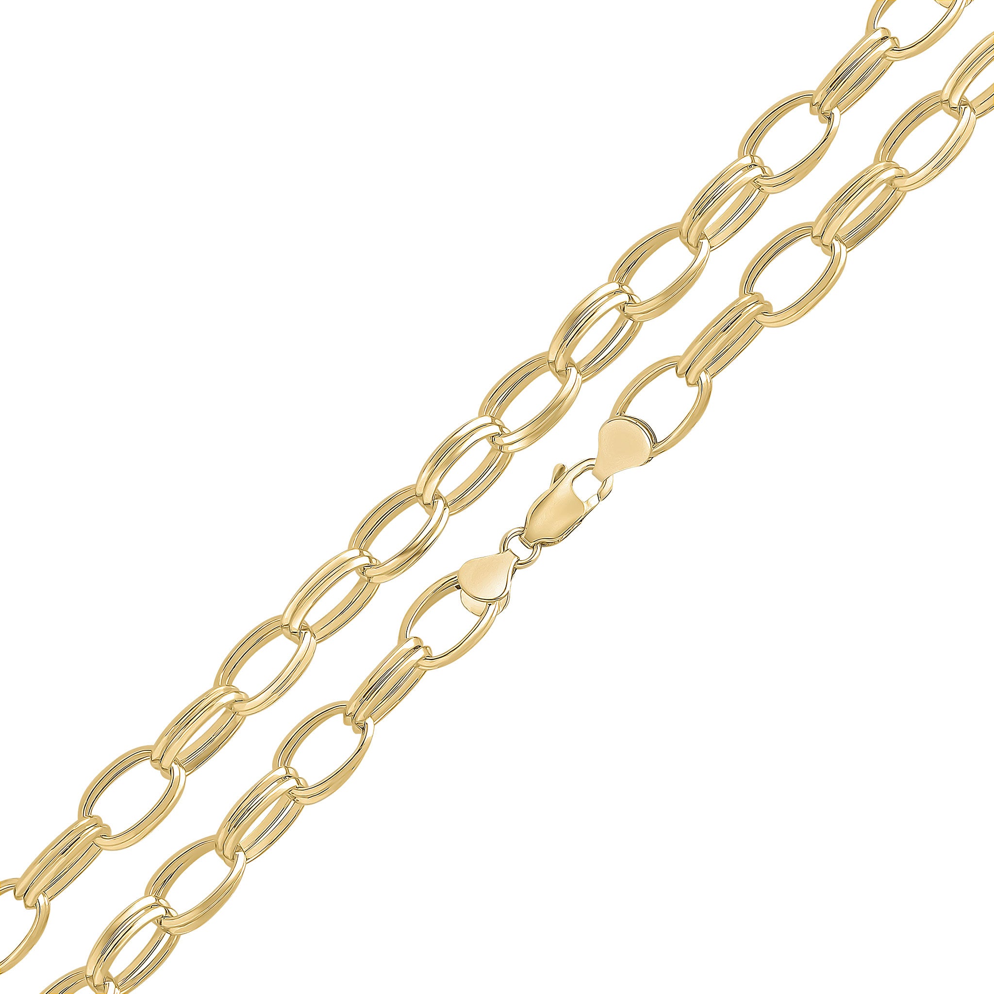 9ct Yellow Gold Handmade 8mm Fancy Oval 7.5