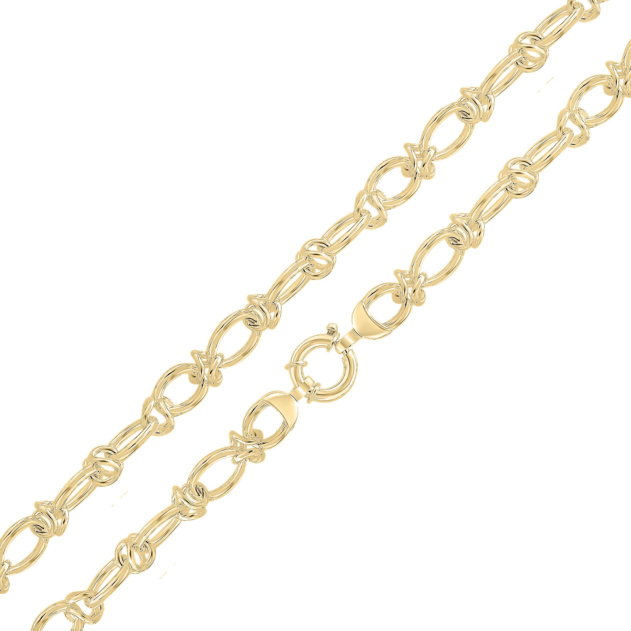 18ct Vermeil 12mm Oval Knot Bolt Ring