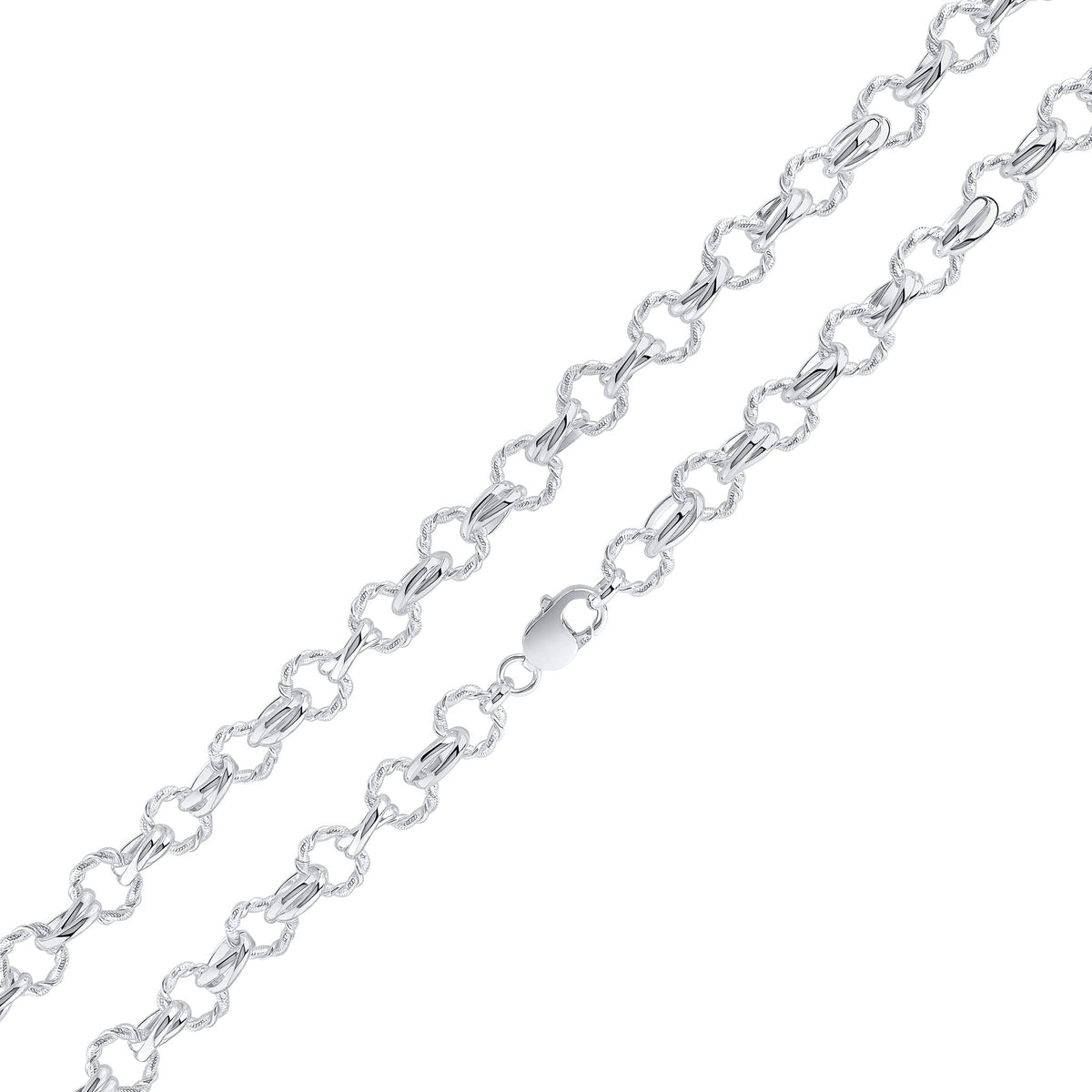 Silver 10mm Fancy Round Twist 1