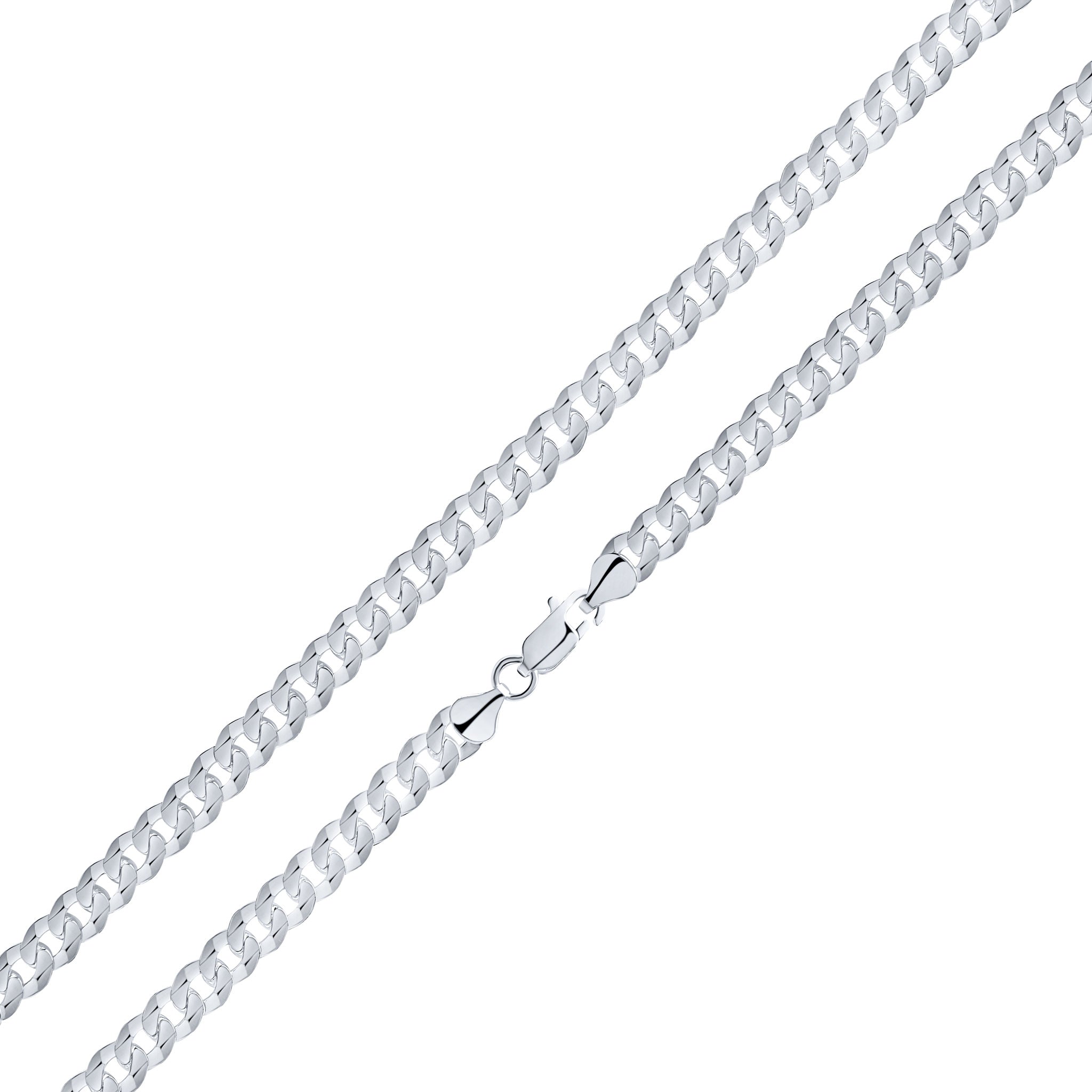 925 Sterling Silver 6.5mm Heavy Curb Chain 1