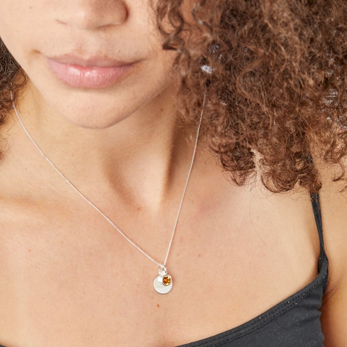 Silver Birthstone Pendant