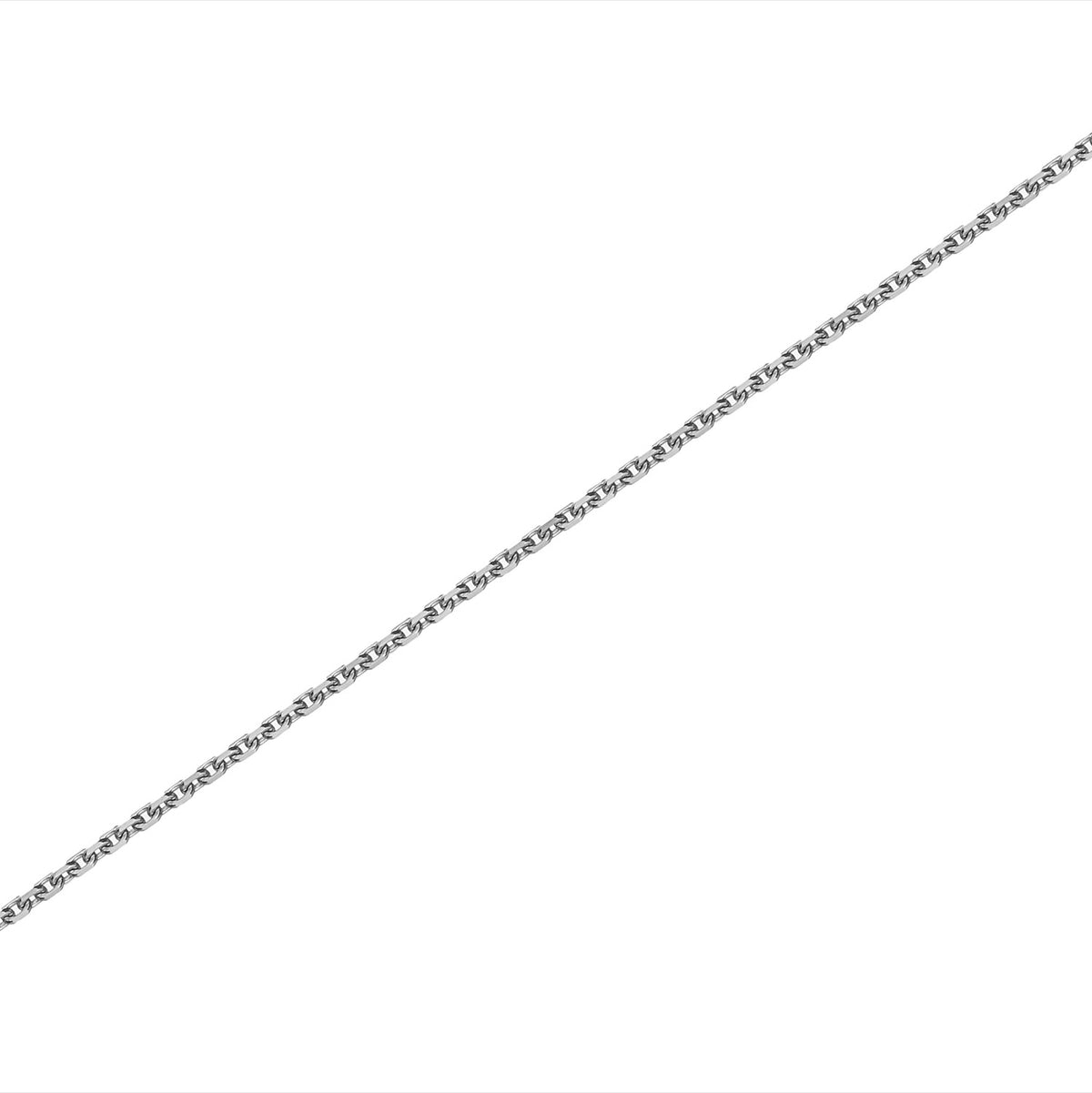 9ct White Gold Diamond Cut Trace 18