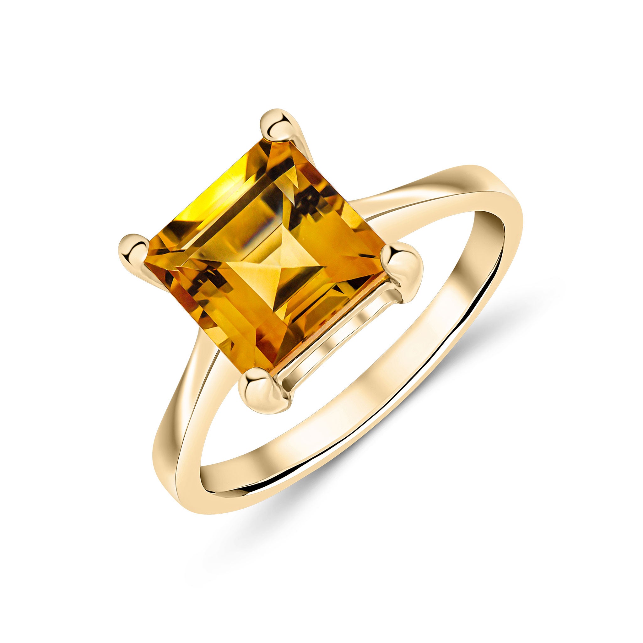 9yg.8mm Square Cit S/S Clw