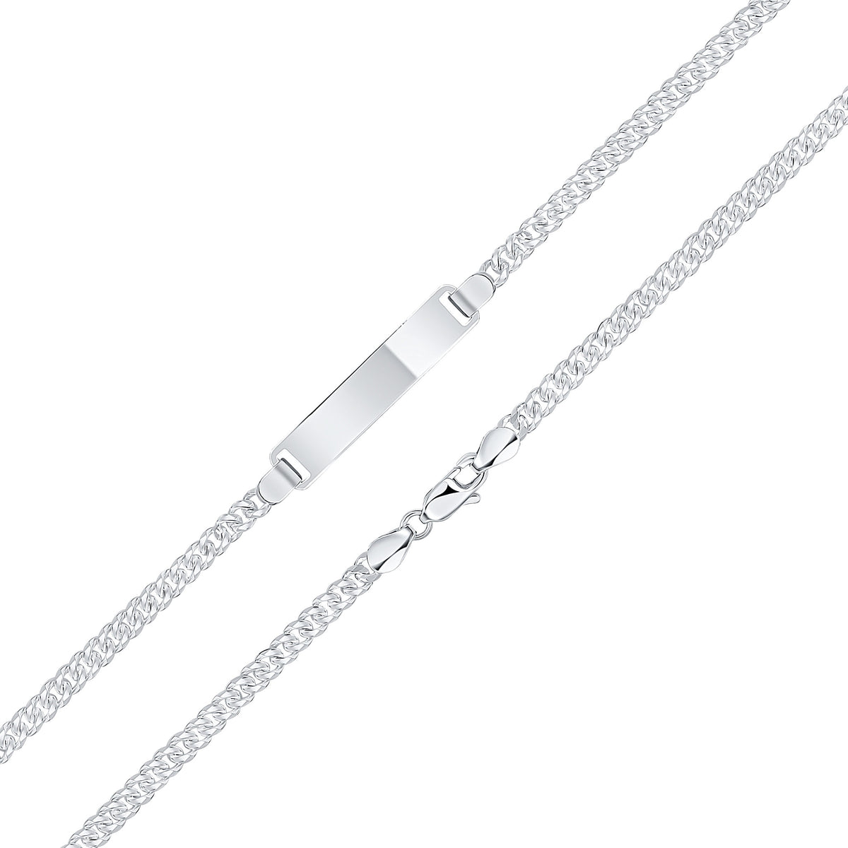 Silver 3.5mm Curb 30x6mm ID 7.5"