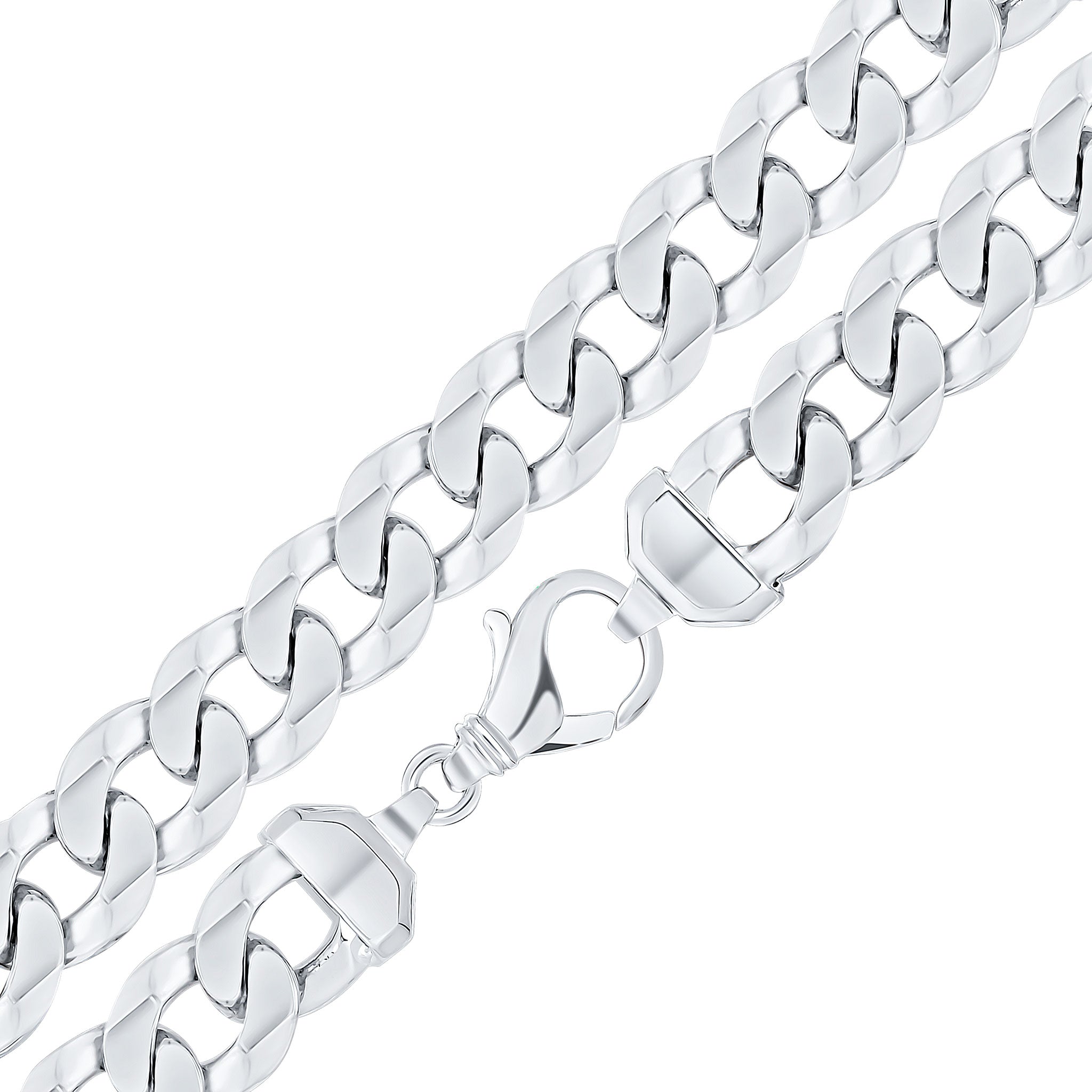 Silver 18mm Curb 8.5"