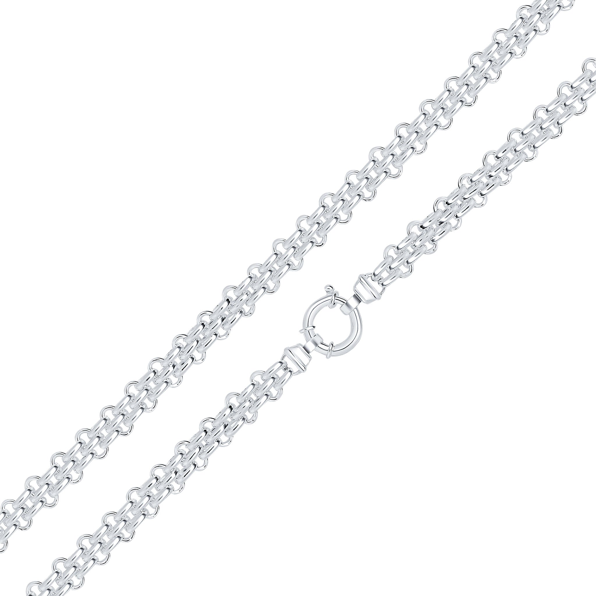 Silver 10mm Brick 8" Bolt Ring