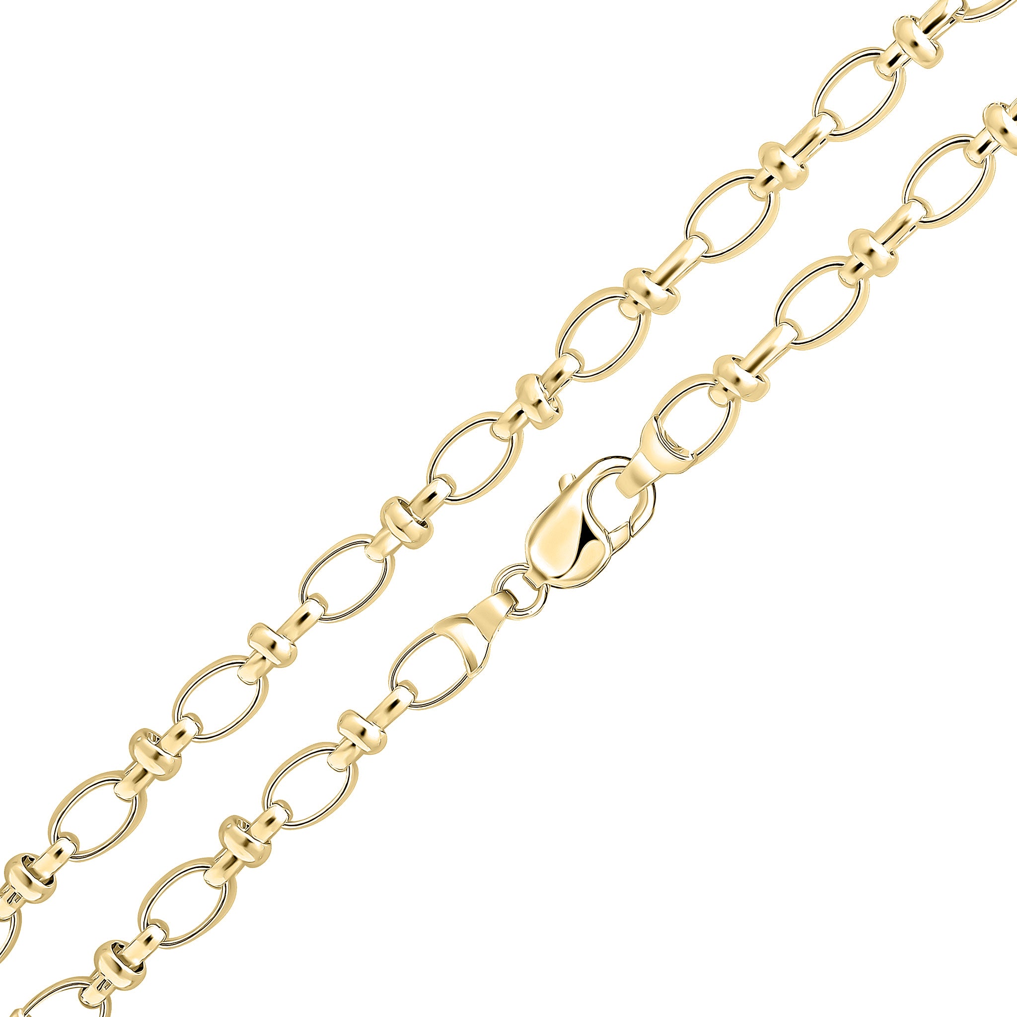 18ct Vermeil 8.5mm Oval Pinch Bar