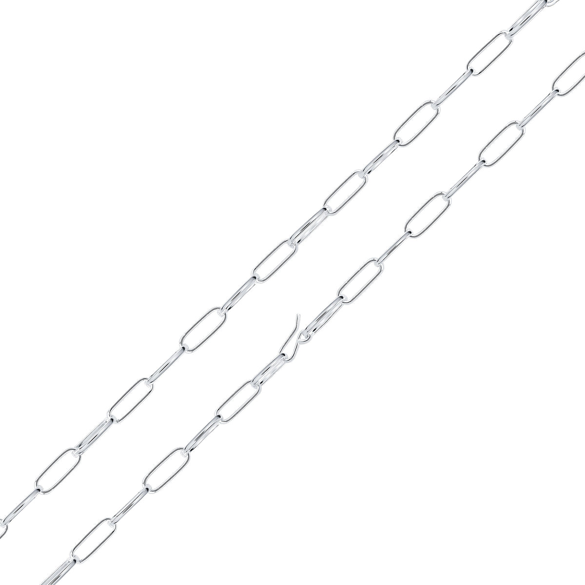 Silver 4.5x15mm Paperchain Lobster 1