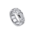 Fred Bennett Step Edge Stainless Steel Spinner Ring
