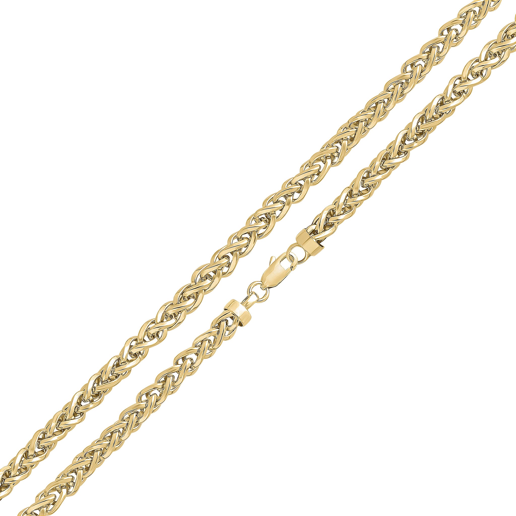 9ct Yellow Gold Handmade 5.3mm Spiga 7.5