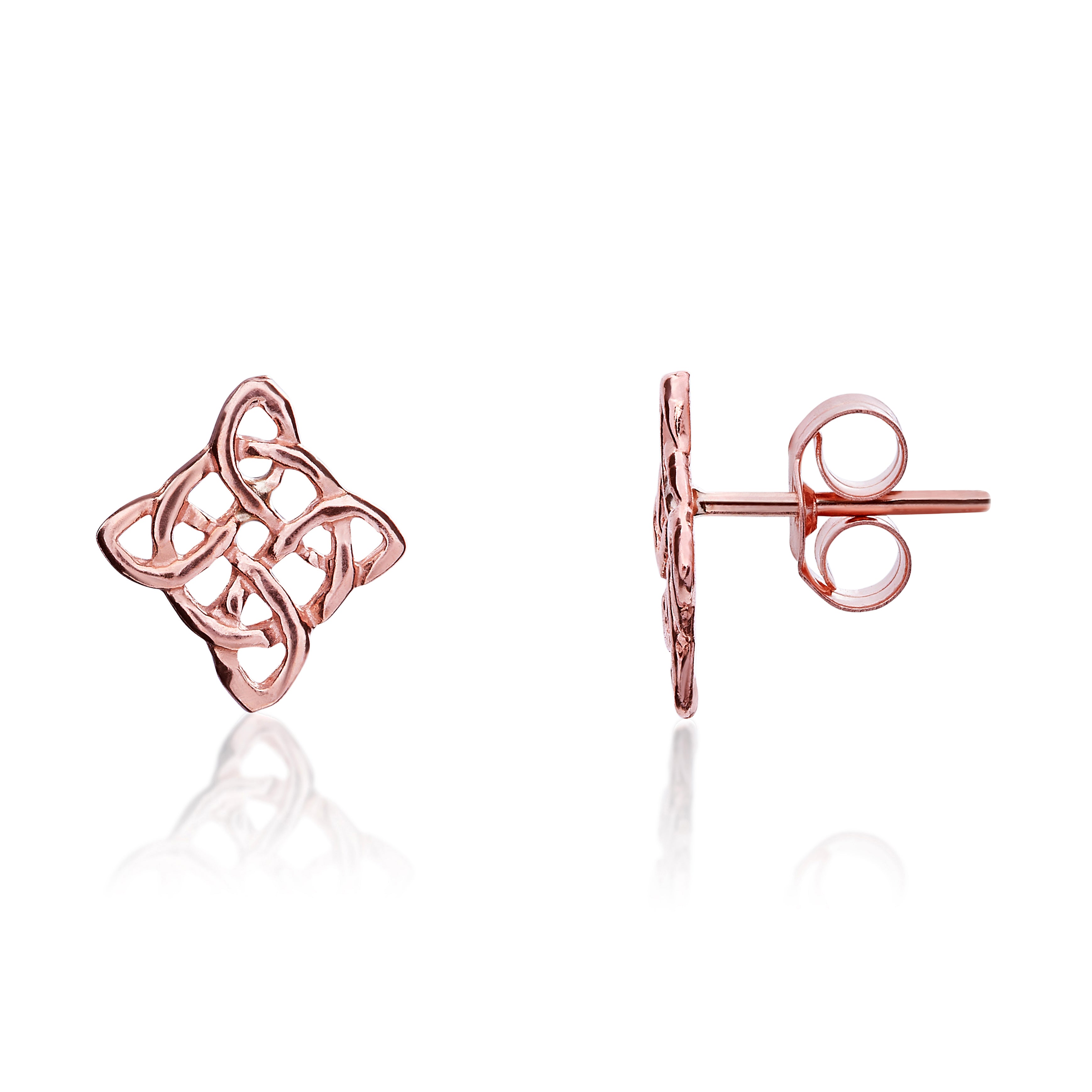 9ct Rose Gold Celtic Stud Earrings