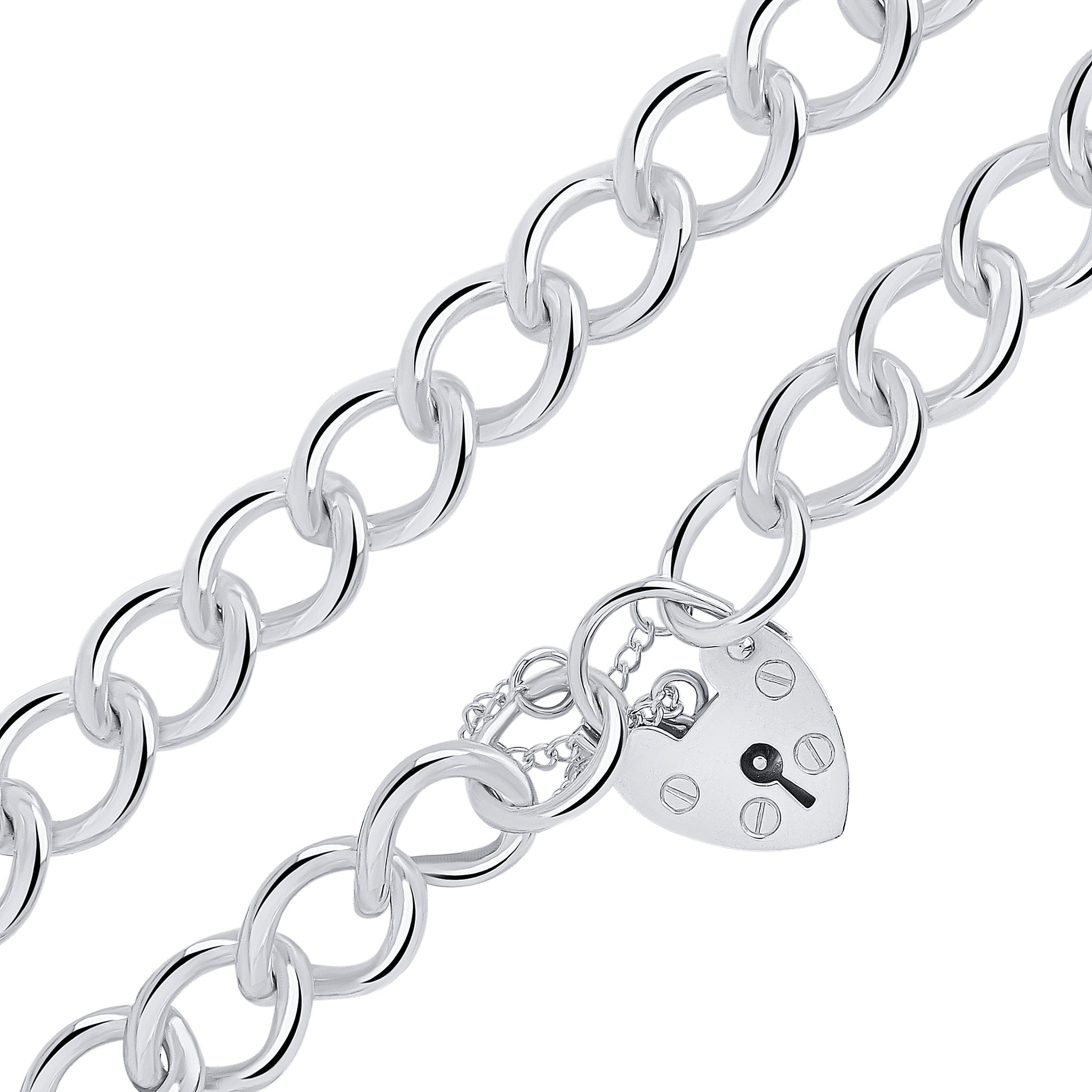 Silver 9.5mm Curb Padlock