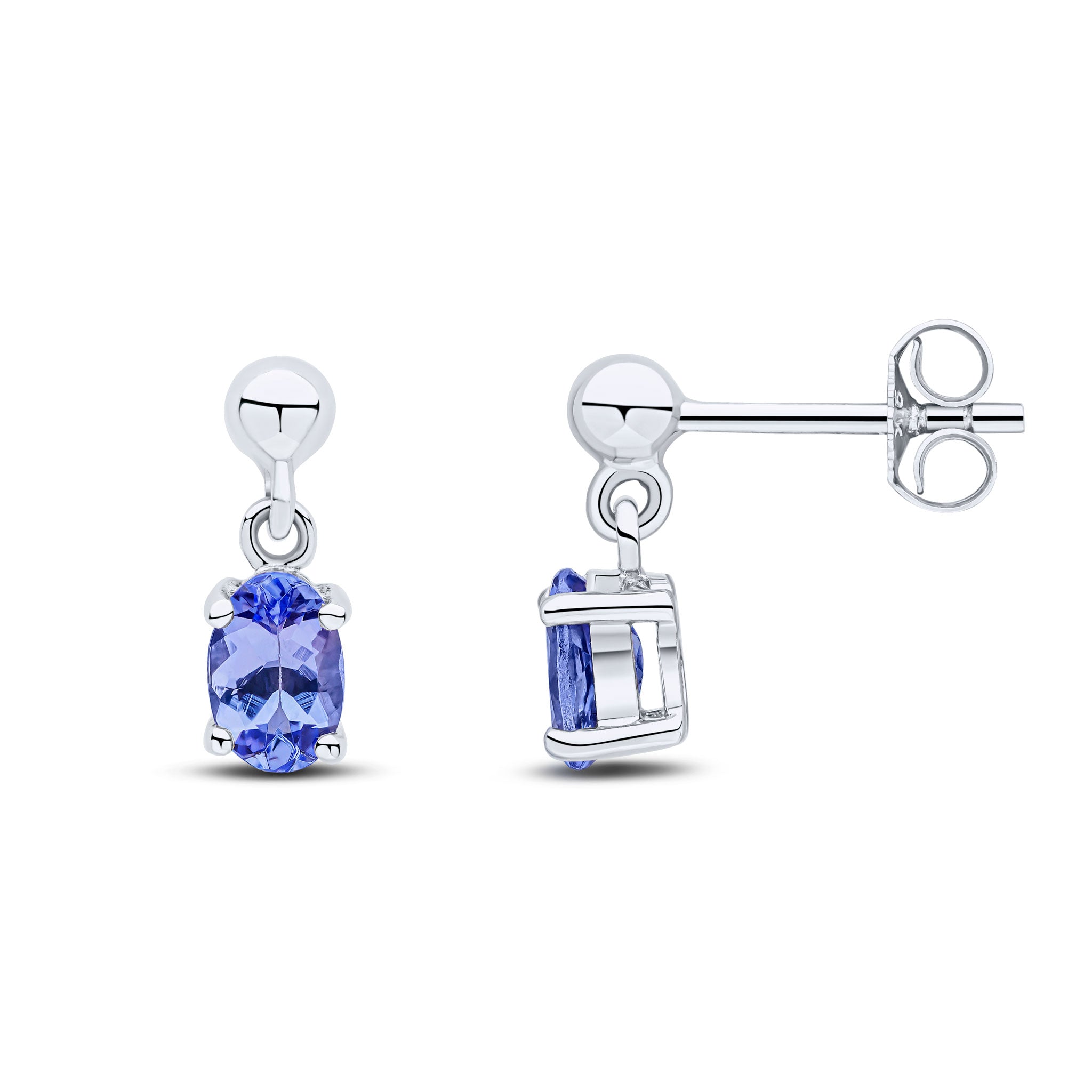 9wg.6x4 Oval Tanzanite Drops Clw